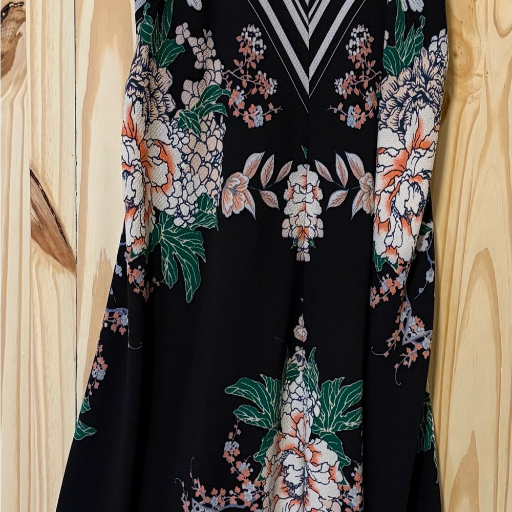 Maurices Black Dress with Floral Pattern